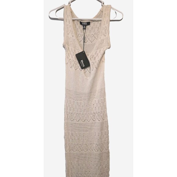 Hera Collection Dresses & Skirts - Hera Collection Tank Top Cream Dress Size Medium Form Fitting Rayon NWT